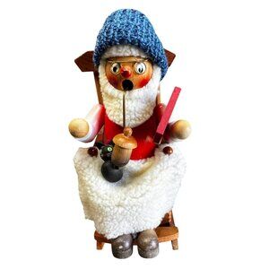 Steinbach Rocking Musical Santa Smoker In Chair 9" Plays Music And Rocks Germany